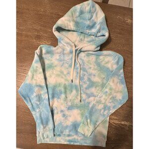 Feat x Savannah Crisley Small Blanket Blend Sweatshirt Hoodie Blue Lounge Relax